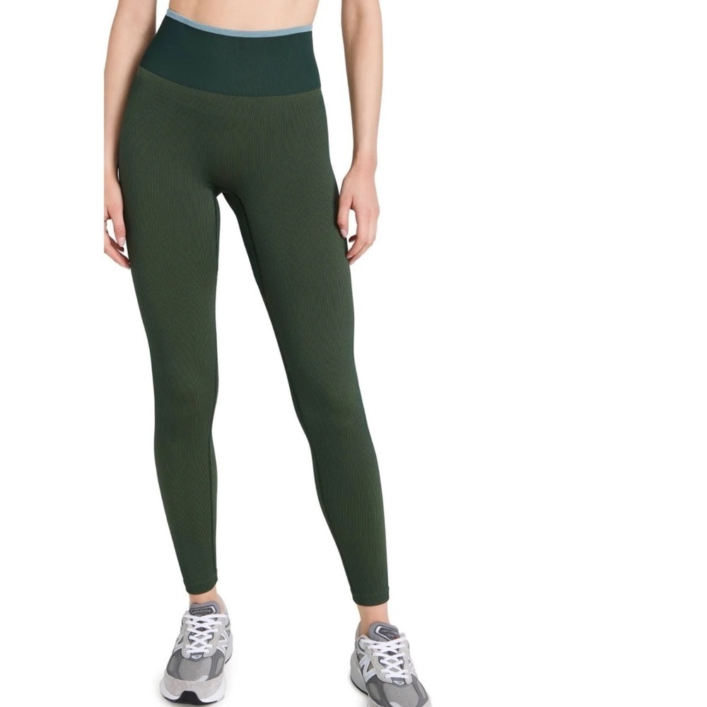Outdoor Voices Seamless Rib 7/8 Leggings Green Size Large